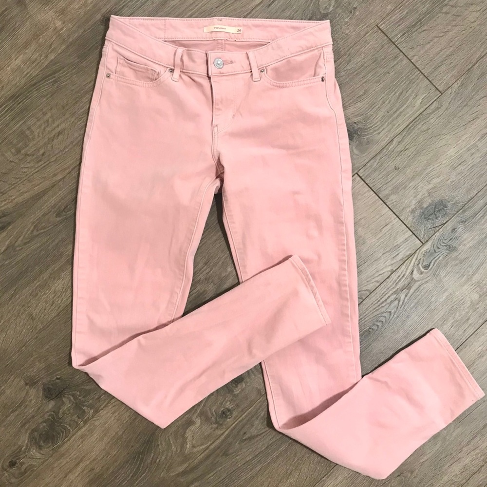 Levi’s 711 Skinny Pink Jeans